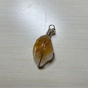 Wire Wrapped Citrine Pendant